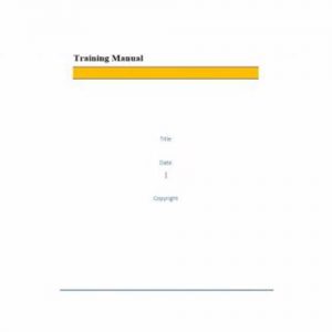 Official Training Manual Templates Besty Templates