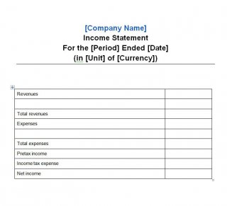 Basic Profit And Loss Statement Template Free from bestytemplates.com