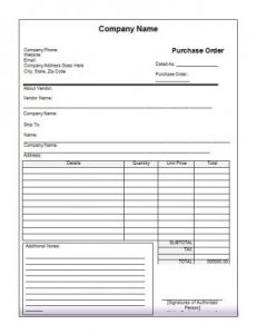 30+ FREE Editable Purchase Order Templates - Besty Templates