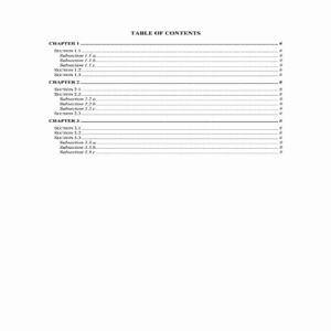 20+ Best Quality Table of Contents Templates |MS Word| |PDF| - Besty ...