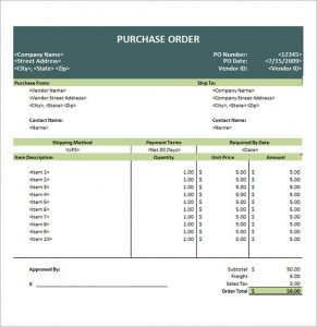 30+ FREE Editable Purchase Order Templates - Besty Templates