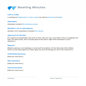 15+ Stylish & Useful Meeting Minutes Templates for FREE - Besty Templates