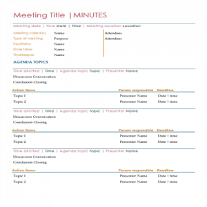 15+ Stylish & Useful Meeting Minutes Templates for FREE - Besty Templates