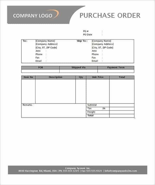30+ FREE Editable Purchase Order Templates - Besty Templates