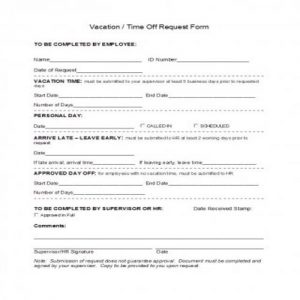 40+ Best Quality Editable Vacation Forms Templates for Students or ...