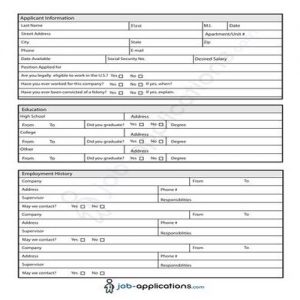 24 FREE Employment Application Form Templates - Besty Templates