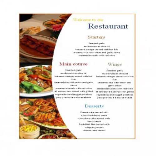 34 Attractive and Editable Restaurant Menu Templates - Besty Templates