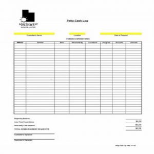 36 FREE Petty Cash Log Templates - Besty Templates