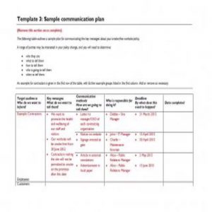 40 Official Communication Plan Templates - Besty Templates