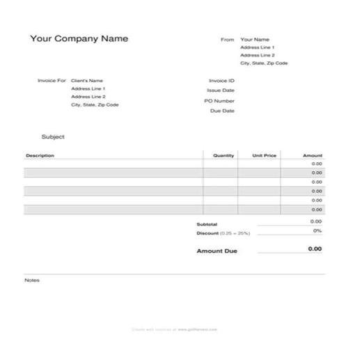 22 Practical Small Business Invoice Templates - Besty Templates