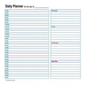 25+ Practical Daily Planner Templates - Besty Templates