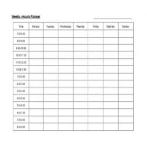 45 Useful Hourly Schedule Templates - Besty Templates