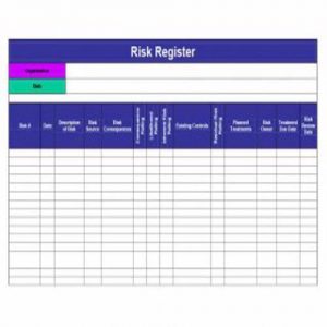 37 Editable Risk Register Templates - Besty Templates