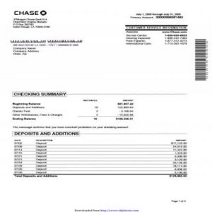 33 Professional Bank Statement Templates - Besty Templates