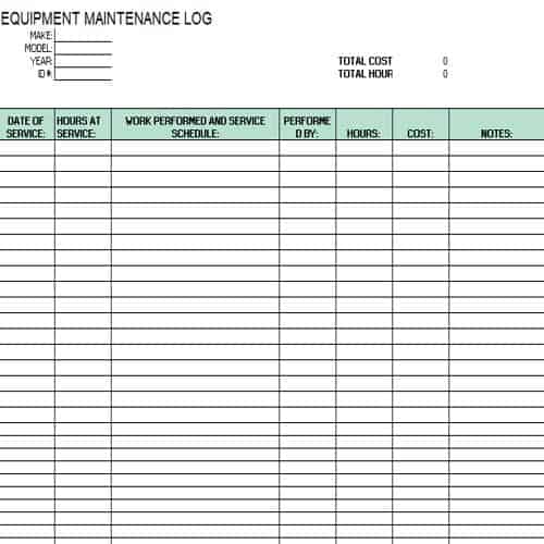33-editable-equipment-maintenance-log-templates-besty-templates
