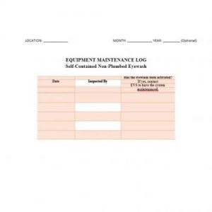 33 Editable Equipment Maintenance Log Templates - Besty Templates