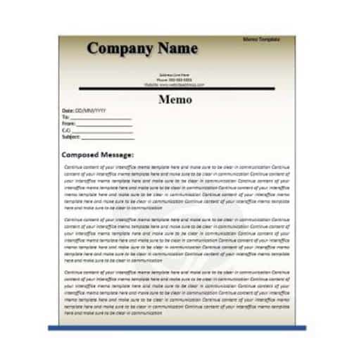 business memo template