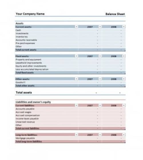 20+ FREE Balance Sheet Templates in MS Excel and MS Word - Besty Templates